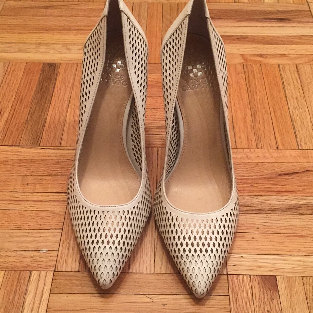 Vince Camino white perforated heels